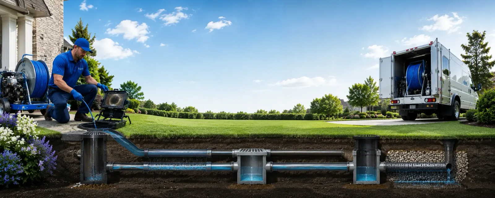 Outdoor drain cleaning information for South Amana, IA